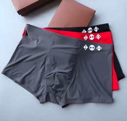 Mens Luxury Underwear luxury Ultra-thin silk panties V Designer Sexy Boxer Men Underpants Cueca Ropa Interior Vintage Shorts Briefs Drawers Kecks Thong A0KZ