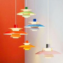 Pendant Lamps Nordic Colour LED Lights For Living Room Hanging Kitchen Fixture Bedroom Restaurant Chandeliers Decor Lustre