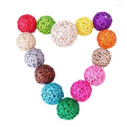 Party Decoration 20Pcs/set 3CM Christmas Colour Rattan Ball DIY Ornaments Home Ornament Halloween/Birthday Wedding