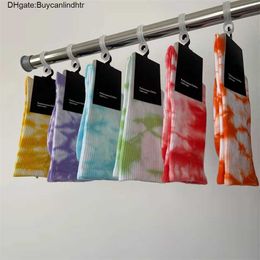 Tie Dye Fashion Sports Men's Socks Classic Hook Brand Medium Tube Solid Men Women Basketball Sweat Absorbing Breathable Short Boat Sock Luxury 3B0G