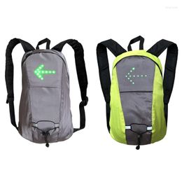 Outdoor Bags Lightweight Remote Control LED Signal Light Backpack Reflective Turn Sport Safety Bag For Cycling Running