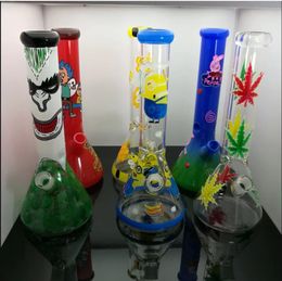 Glass Pipes Smoking Manufacture Hand-blown hookah Painted luminous classic large glass bongs cigarette set