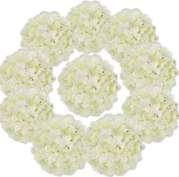 Dried Flowers 10 PACKS Silk Hydrangea Flowers Artificial Flowers Heads Full Hydrangea with Stems for Wedding Home Party Shop Baby Shower Decor 230204