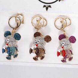 Christmas Decorations 2023 Lovely Animal Women Girl Keychain Cute Mice Doll With Alloy Design Key Holder Handbag Pendant For Phone #