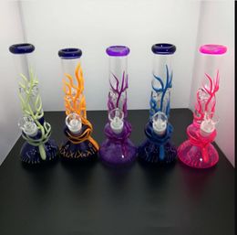 Glass Pipes Smoking Manufacture Hand-blown hookah Coloured inlaid filigree glass cigarette set
