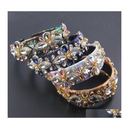Headbands Fashion Colorf Rhinestone Sequined Headband Ladies Party Personality Hair Accessories Drop Delivery Jewellery Hairjewelry Dhl9U