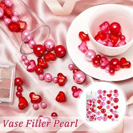 Chandelier Crystal L Christmas Vase Filler Kit Durable Acrylic Floating Pearls For Vases Creative Pink Red Heart Beads Water Gels