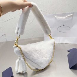 Evening Bags Autumn and winter 2023 colours trend new Woollen armpit bun mother bag triangle two in one chain shoulder hand messenger female