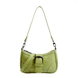 Duffel Bags Maxdutti Crocodile Pattern Leather Fashion Casual Bag Women French Style Vintage Colorful Texture Messenger