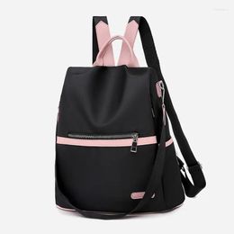 School Bags Casual Anti-theft Backpack Women Black Waterproof Oxford For Teenage Girls High Quality Fashion Travel Tote