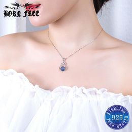 Pendant Necklaces 925 Sterling Silver Pendule Chain Crown Necklace Colgante Mujer Pendulos Plata De Ley Pendants Jewellery Making Choker