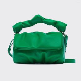 Evening Bags Luxury Pillow PU Leather Crossbody Bag With Short Handle For Woman 2023 Cute Phone Shoulder Handbag Kawaii Totes Tiny