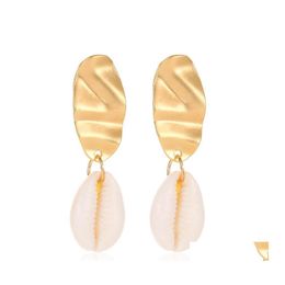 Dangle Chandelier Sea Shell Pendant Earrings Gold Statement For Women Weddings Party Irregar Geometric Jewellery Gift Drop Delivery Dhptf