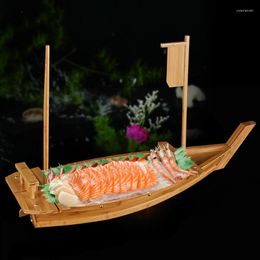 Plates Creative Dragon Boat Luxury Tatu Dry Ice Platter Sushi Table Container Japanese Cuisine Plate Set