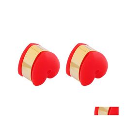 Earring Back Classic Heart Soft Sile Stainless Steel Ear Plug For Women Men Diy Parts Jewelry Accessories Drop Delivery Findings Comp Ot9Ja