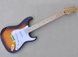 Tobacco Sunburst Electric Guitar with Maple Fretboard Gold Hardware Can be Customized as Request