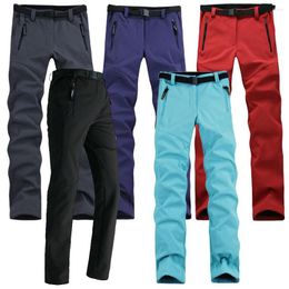 Women's Pants 2023 Windproof Casual Solid StraightPants Winter Tech Fleece Waterproof Softshell Thicken Warm Thick Trousers Full Length
