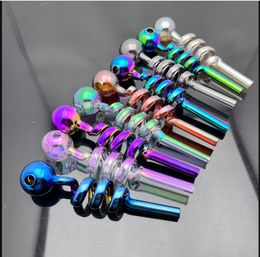 Hookah Smoking Pipe Colorful Classic bong Multiple colored spiral glass straight cooker pipes