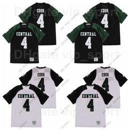 American College Football Wear High School Miami Central 4 Dalvin Cook Football Jersey Breathable Team Black Away White Color Pure Cotton Stitched And Embroidery Sp