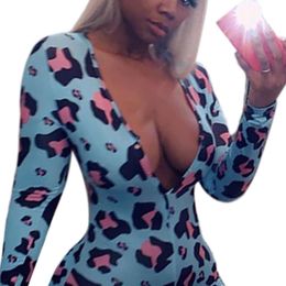 Women's Jumpsuits & Rompers Est Lady Sexy Romper Bodycon Casual Jumpsuit Long Sleeve Shorts Leotard Home Wear Tracksuit Playsuit