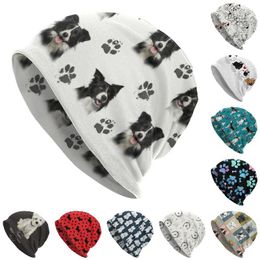 Berets Border Collie Bonnet Beanie Knitted Hat Women Men Fashion Cute Dog Winter Warm Skullies Beanies Cap For Ski