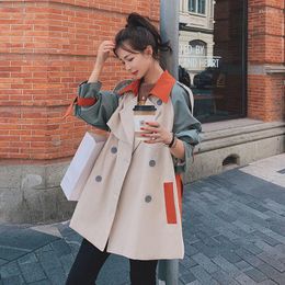 Women's Trench Coats Jackets Women Fashion 2023 Korean Style Autumn Spring Outwear Crop Winter Long Sleeve Kawaii Oversize Chaquetas Plus Si