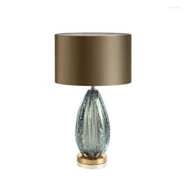 Table Lamps Modern Lamp Crystal Glass White Art Home Decoration Lighting Luxury Nordic Light Cloth Shade E27 Bulb Free Delivery