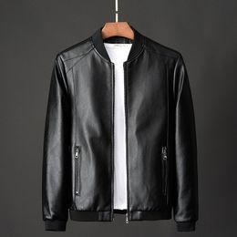 Mens Jaquetas De Couro Bomber Motocicleta Homens Biker PU Beisebol Plus Size 7XL Moda Causal Jaqueta Masculino J410 230203