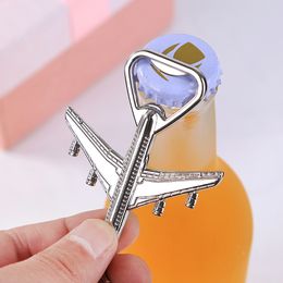 Plane Beer Bottle Opener Aircraft Keychain Alloy Plane Shape Opener Keyring Wedding Gift Party Favours Kitchen Tools 1224006