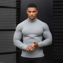 Men's T-Shirts Quick dry Long sleeve Shirt Men Gym Fitness T-shirt Male Running Sport Bodybuilding Skinny Tee Tops Spring Workout Clothing 230204