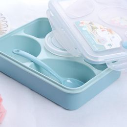 Dinnerware Sets TUUTH Cute Lunch Box Portable Microwavable Kid Adult Bento Boxs Leakproof Japanese Style Container