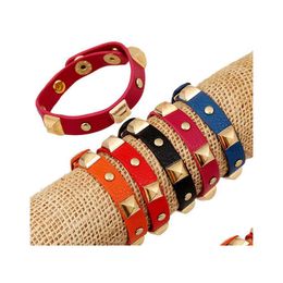 Charm Bracelets Charms Bangles Pu Leather Bracelet Women Friend Vipjewel Drop Delivery Jewellery Dhjsl