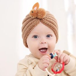 Hats Children's Woolen Knitted Hat Autumn And Winter Warm Baby Pure Color Cap 21 Colors