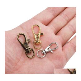 Clasps Hooks Bronze Rhodium Gold Sier Plated Jewellery Findings Lobster Clasp For Necklace Bracelet Chain Diy 10Pcs/Lot Drop Deliver Otbji