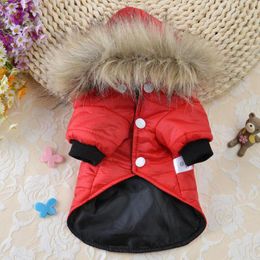 Dog Apparel Winter Pet Coat For Chihuahua Outfits Warm Small Clothes Soft Fur Hood Puppy Jacket Clothing Dogs