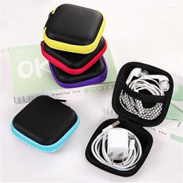 Storage Boxes Multifunction Pocket Hard Case Bag Earphone Portable Bags Headphone Earbuds SD Card Travel Carrying Pouch