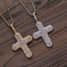 Pendant Necklaces Cross Pendants Necklace Jewelry 18k Real Gold Plated Stainless Steel Men Women Religious