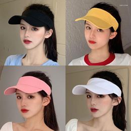 Ball Caps Women's Solid Colour Empty Top Cap Summer Fashion Trend Sun Hat Men's Outdoor Sports Shopping Leisure Hip Hop Baseball