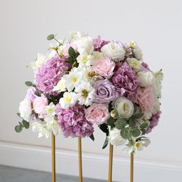 Decorative Flowers 40/50/60CM Artificial Flower Ball Decoration Wedding Party Stage Background Wall Arrangement Table