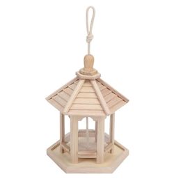 Other Bird Supplies Outdoor Durable Wooden Plastic Hanging Transparent Feeder House Food Case Pet Mount Type Birdhouse Water Feed