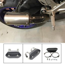 Motorcycle Exhaust System Middle Pipe Cover Carbon Protector Heat Shield For R1 R3 Zx10r Zx12r Zx6r Zxr40 Accessories