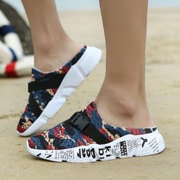 Slippers Large Size Men Beach Flip Flops Summer Breathable Outdoor Mens Half Camo Fashion Flat Shoes Sport Sandals MaleSlippers