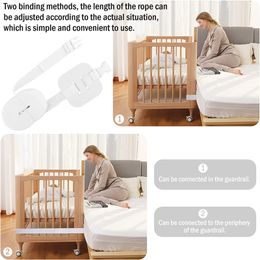 Baby Locks es Crib Splice Strap Children's Bed Anti Moving Fixed Belt Safety Accessories 230204