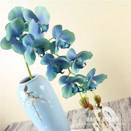 Decorative Flowers 9 Heads Real Touch Large Artificial Silicone Butterfly Orchid Wholesale Felt Latex Wedding Phalaenopsis 12pcs