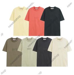 2023 Sommer Herren T-Shirts Designer Womens Classic 3d Silicon Letter Streetwear Koralle Orange Aprikose Baseball High Street ￜbergro￟e lose Druckt-Shirt 7 Farbe
