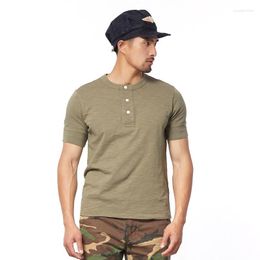 Men's T Shirts Mens T-shirts 2023 Summer Short Sleeve Henley Neck Vintage T-shirt Fashion Basic Cotton Casual Wear Tees Tops Male Clothes