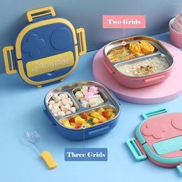 Dinnerware Sets Lunch Box For Kids Bento Storage Containers Reusable Leakproof Stainless Steel Lunchbox Children School