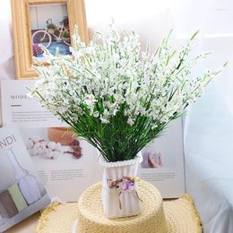 Decorative Flowers European Artificial Flower Potted Plant Lavender Plastic Bouquet 9 Forks Hyacinth For Wedding Christmas Home Decor