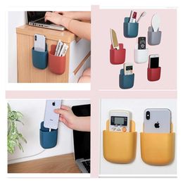 Storage Boxes Wall Mounted Box Remote Control Organizer Case For Air Conditioner TV Mobile Phone Plug Holder Stand Rack