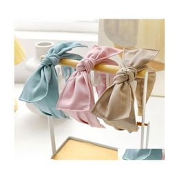 Headbands Satin Big Double Layer Bow Knot Hairband Headband Adt Hair Accessories Drop Delivery Jewellery Hairjewelry Dhr1W